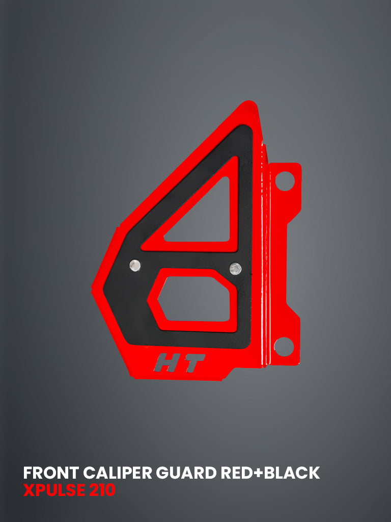 FRONT CALIPER GUARD RED+BLACK FOR XPULSE 210 2025 / SB 1046-BLACK