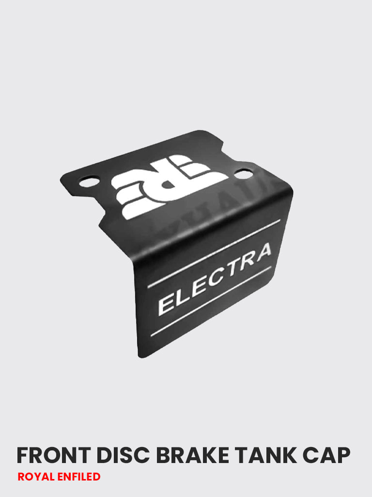 Front disc brake tank CAP Stainless steel Black matt - FTC 007