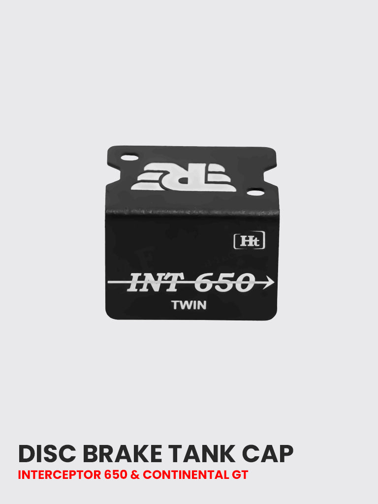 INTERCEPTOR front disc brake tank CAP Stainless steel Black matt - FTC 009