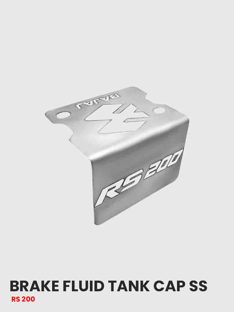 RS200 front disc brake tank CAP Stainless steel silver matt - FTC 027