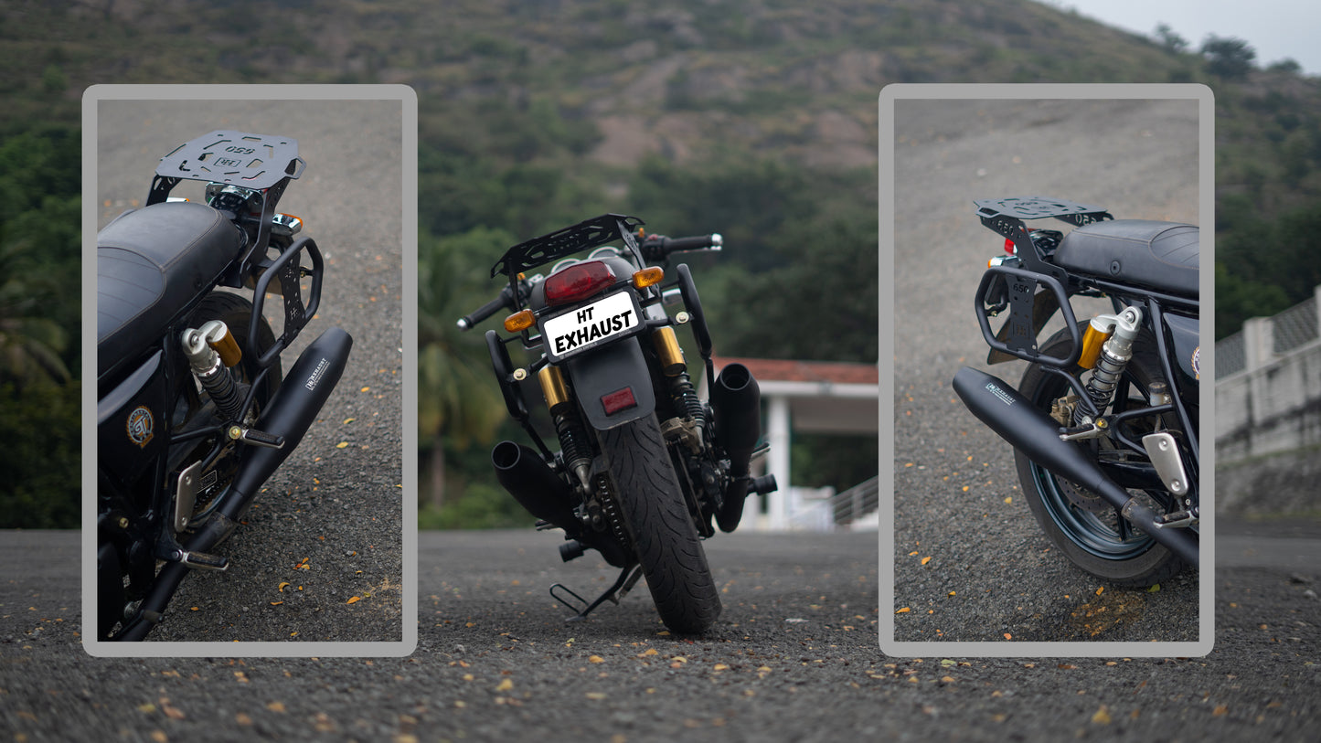 INTERCEPTOR AND GT 650 EXHAUST BLACK IN 320