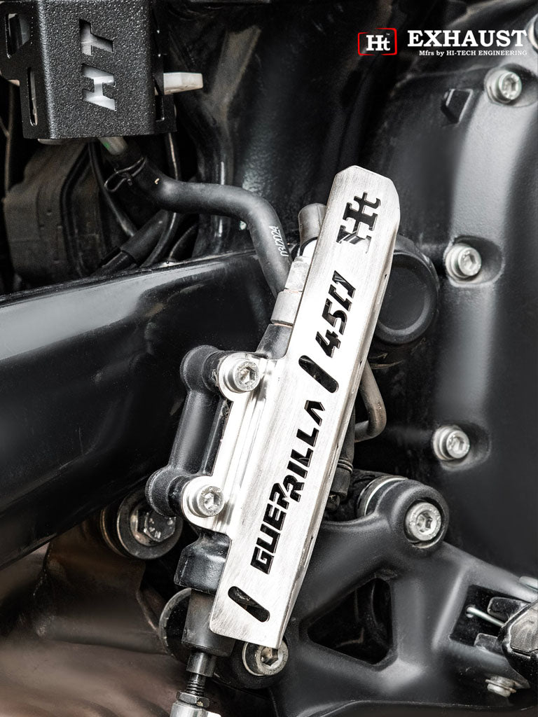 REAR MASTER CYLINDER GUARD FOR GUERRILA 450 SS POLISH / FTC 080