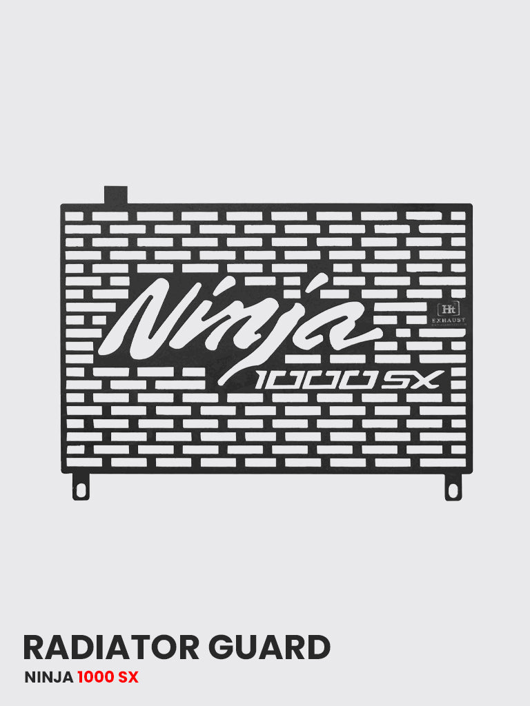 Radiator Guard FOR Kawasaki Ninja 1000 SX Black Matt and Silver - RD 735