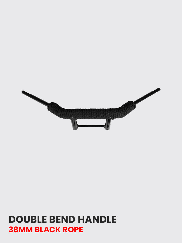 Double Bend Handle 38mm Black with Rope - RE 023BR