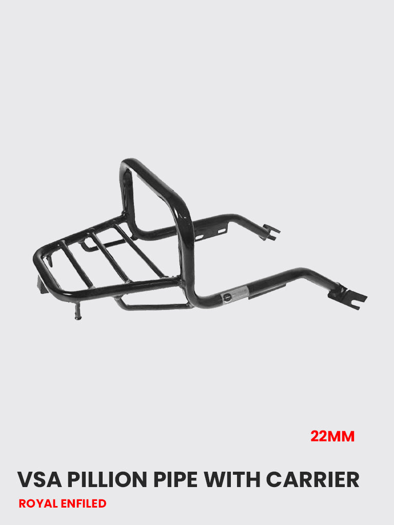 Royal Enfield VSA Pillion Pipe with Carrier 22mm - RE 048B