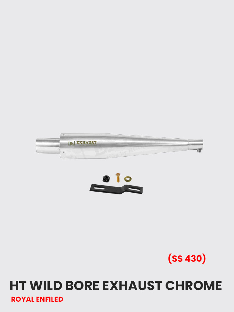 HT Wild Bore Exhaust Chrome (SS 430) - RE 077C