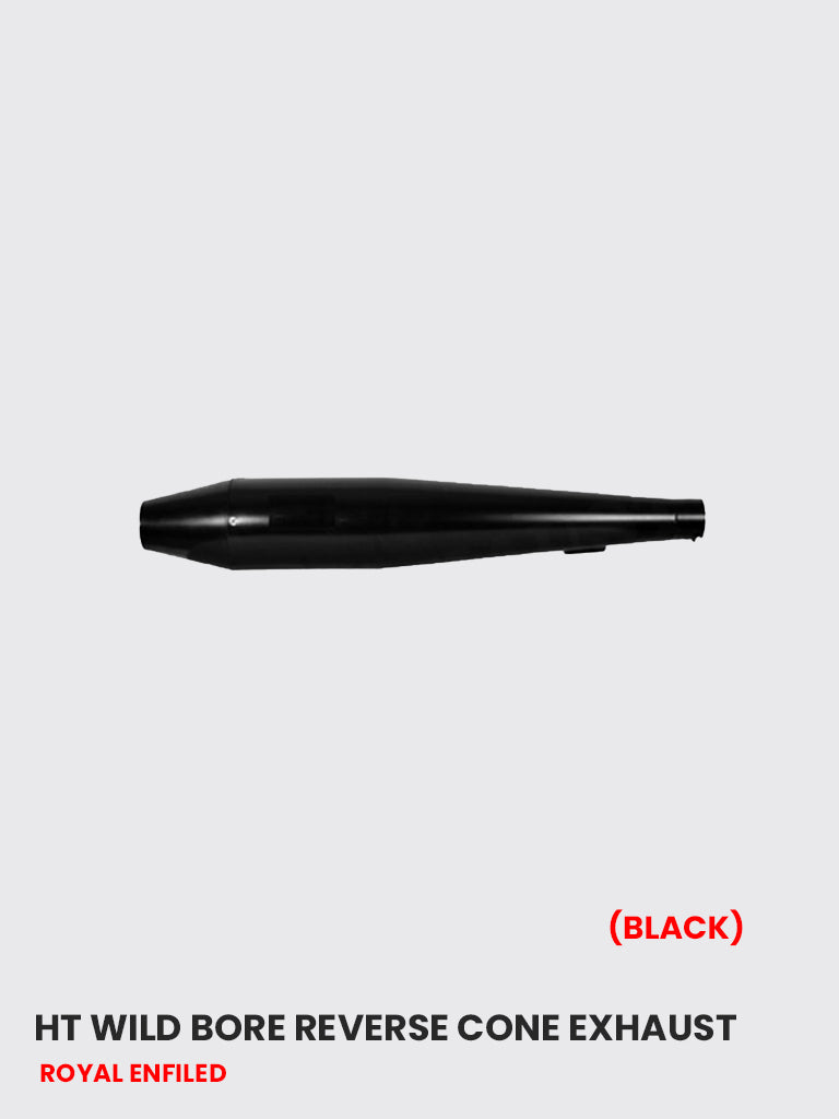 HT Wild Bore Reverse Cone Exhaust Black - RE 078B