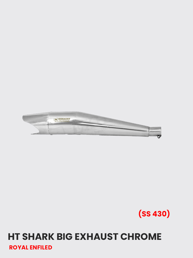 HT Shark Big Exhaust Chrome (SS 430) - RE 080C