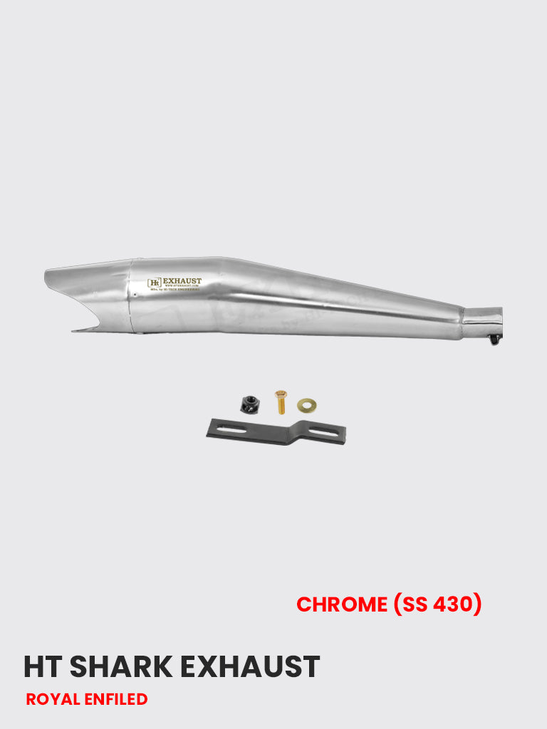 HT Shark Exhaust Chrome (SS 430) - RE 082C