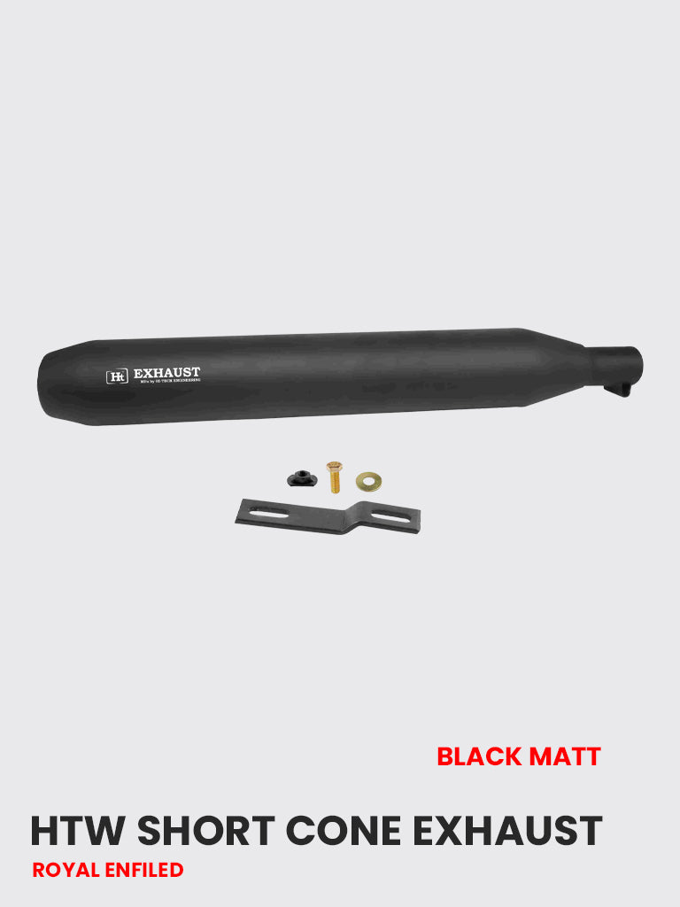 HTW Short Cone Exhaust Black Matt - RE 094B