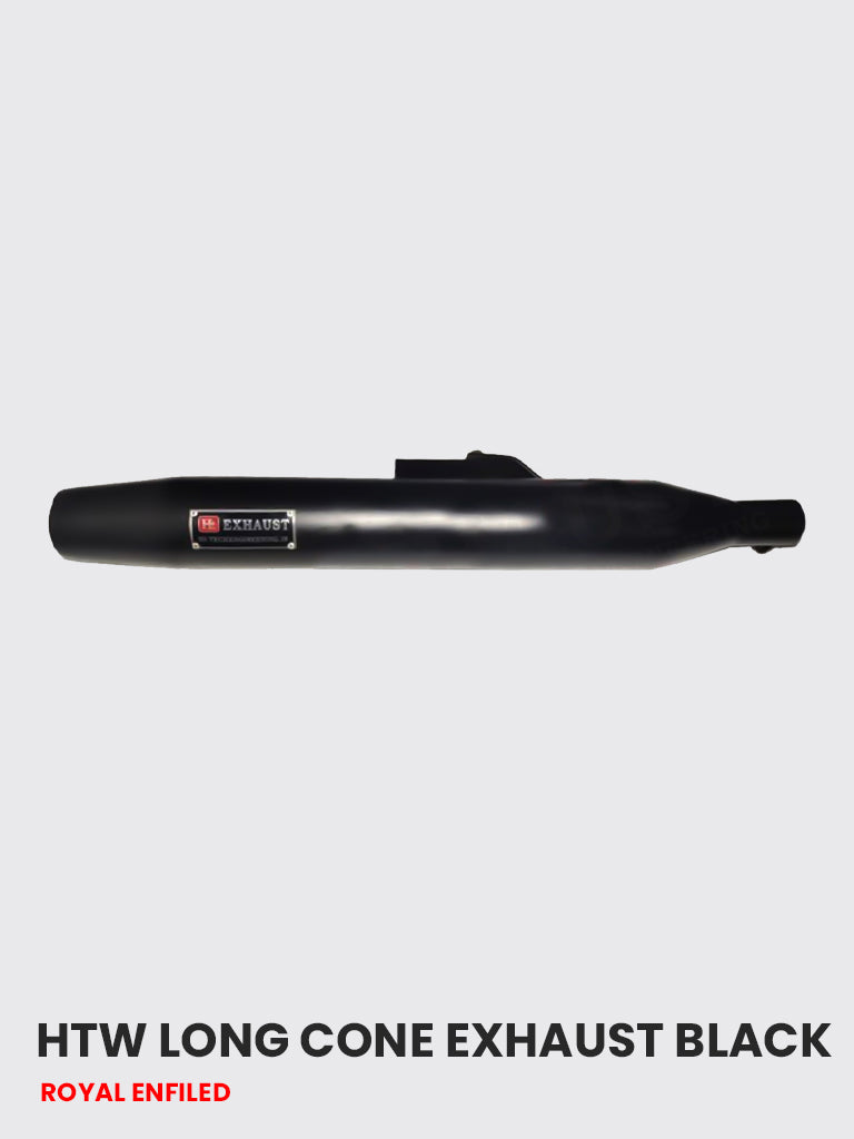 HTW Long Cone Exhaust Black - RE 095B