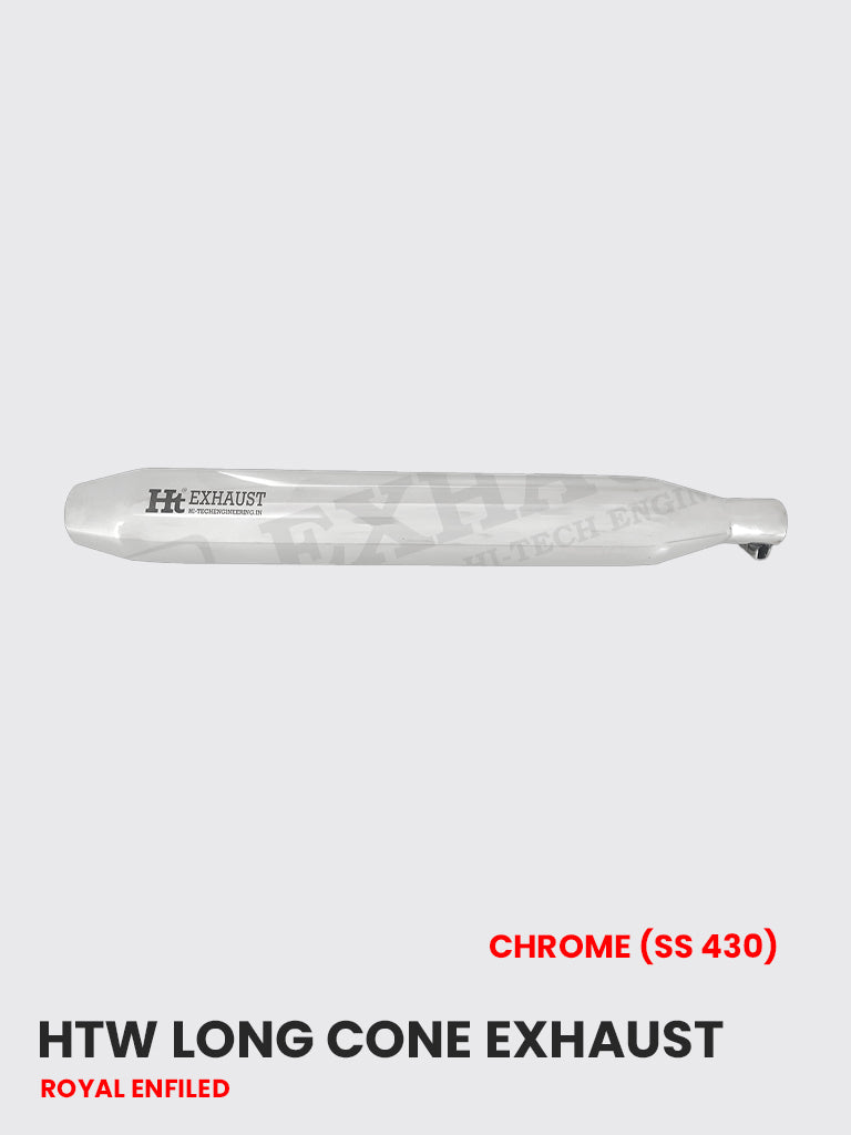 HTW Long Cone Exhaust Chrome (SS 430) - RE 095C