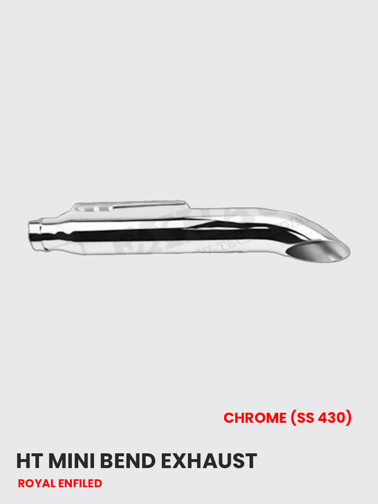 HT Mini Bend Exhaust Chrome (SS 430) - RE 098C