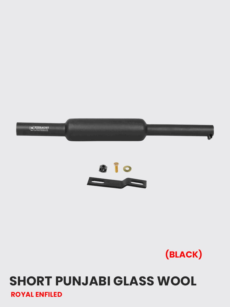 Short Punjabi Glass Wool (Black) - RE 132B