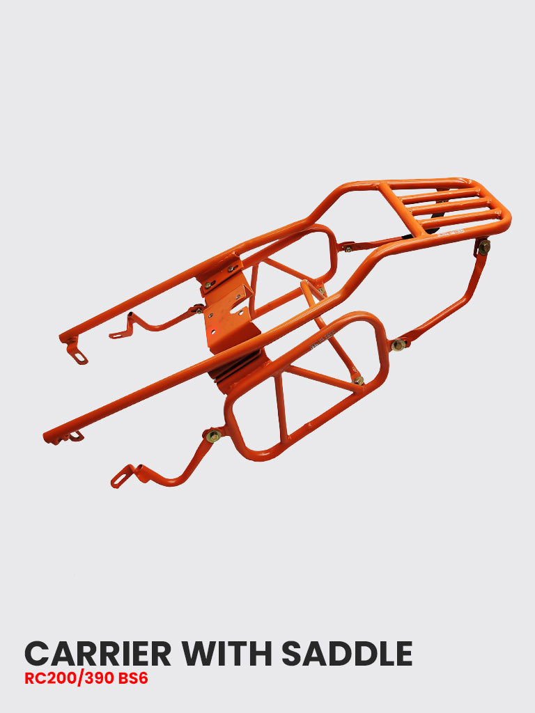 KTM RC 200 & 390 BS6 LUGGAGE CARRIER WITH SADDLE STAY - SB 526 ORANGE