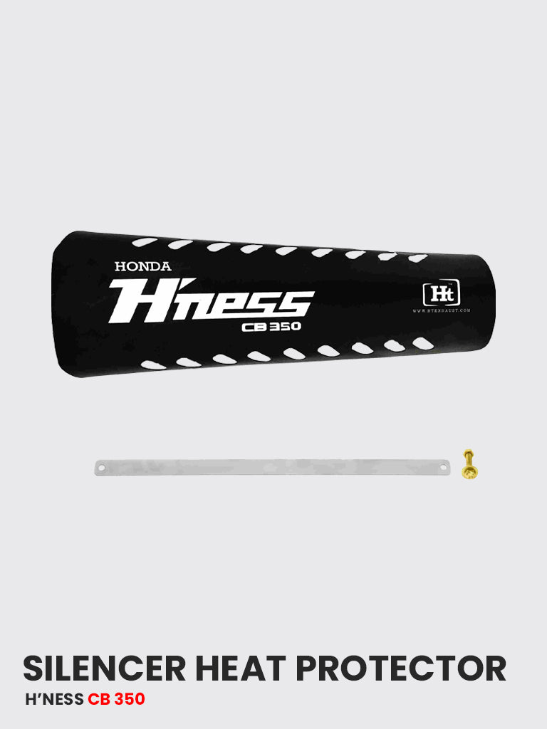 H'NESS CB 350 SILENCER HEAT PROTECTOR BLACK - SB 547