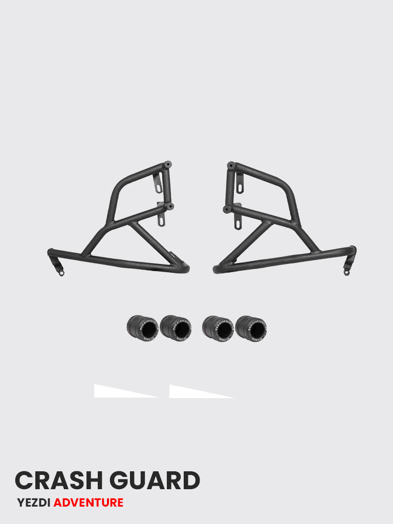 Adventure Yezdi crash guard with metal slider – SB 619 – htexhaust