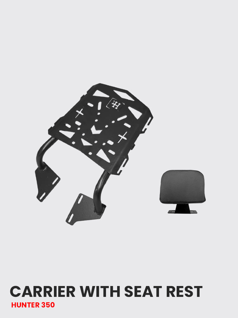 TOP RACK WITH REMOVABLE SEAT REST FOR HUNTER 350 – BLACK MATT – SB 657
