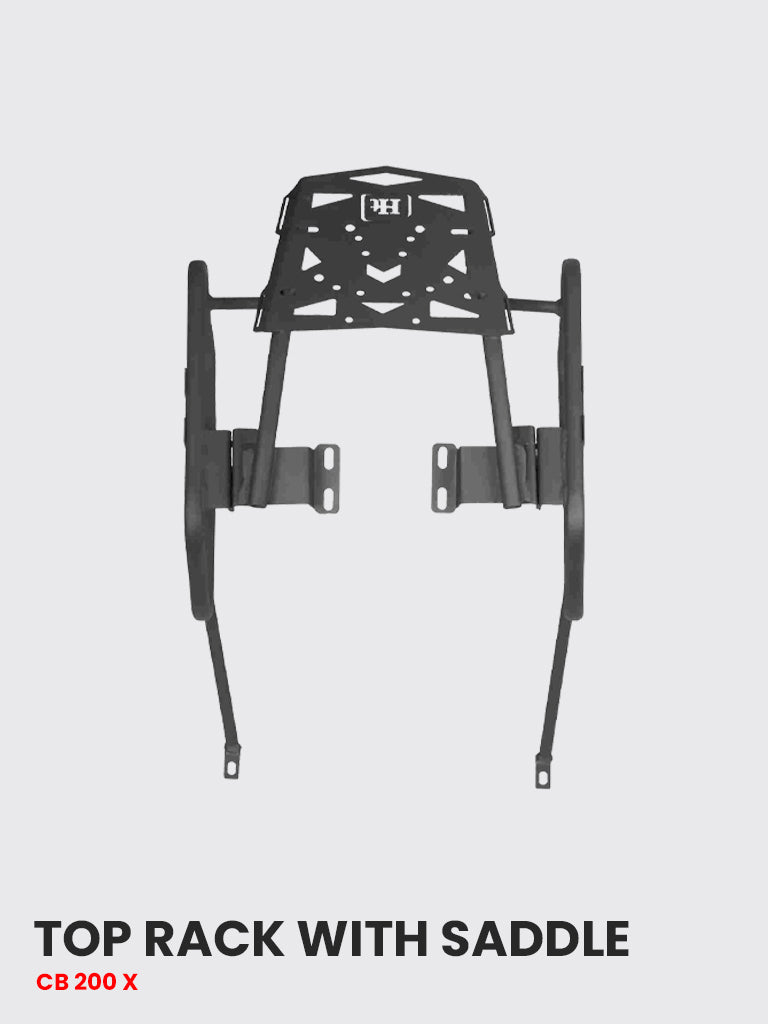 TOP RACK WITH SADDLE STAY FOR HONDA CB 200 X BLACK MATT – SB 690