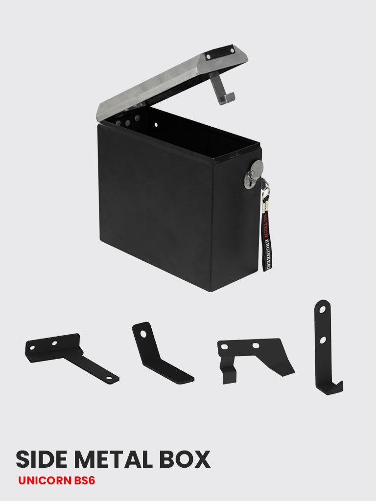 SIDE METAL BOX FOR UNICORN BS6 - HTEXHAUST - BOX 104