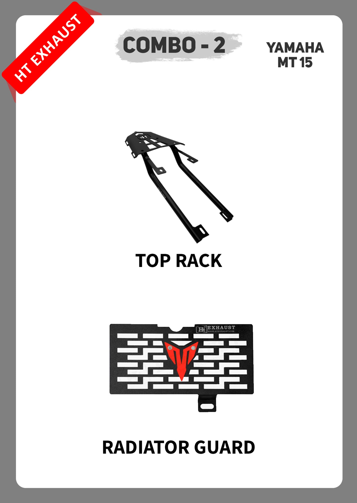 COMBO 2 MT 15 TOP RACK + RADIATOR GUARD