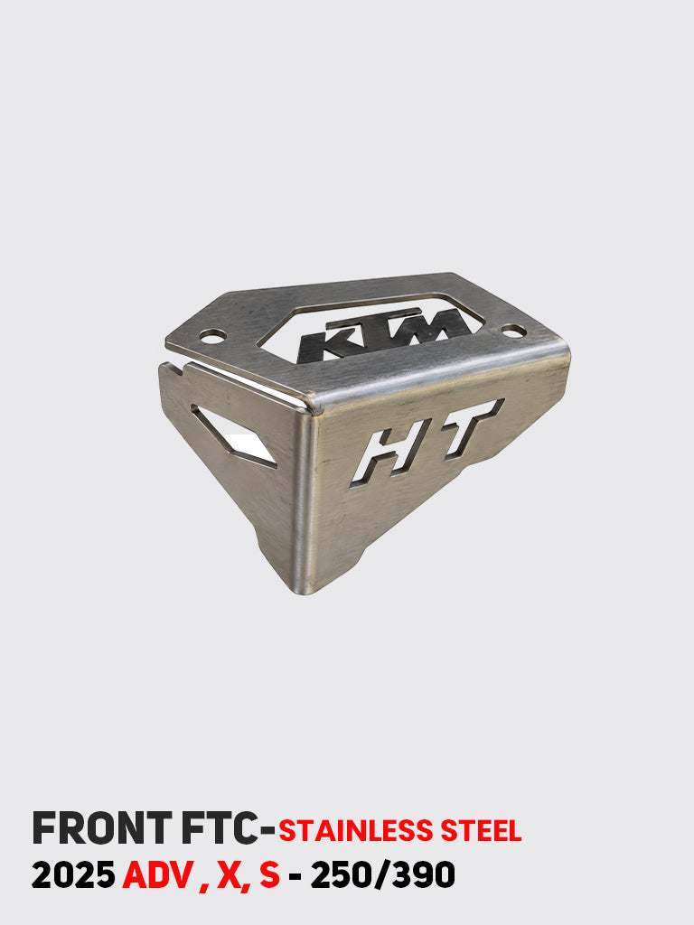 KTM 250/390 Adventure 2025 front fluid tank guard stainless steel - FTC 122 - HT Exhaust
