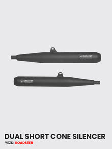 DUAL SHORT CONE  SILENCER BLACK  - JW 412