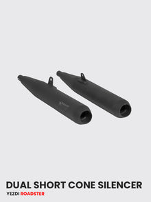 DUAL SHORT CONE  SILENCER BLACK  - JW 412