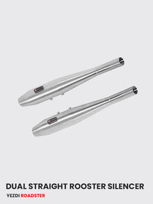 JAWA 42 DUAL STRAIGHT ROOSTER SILENCER  - JW 417