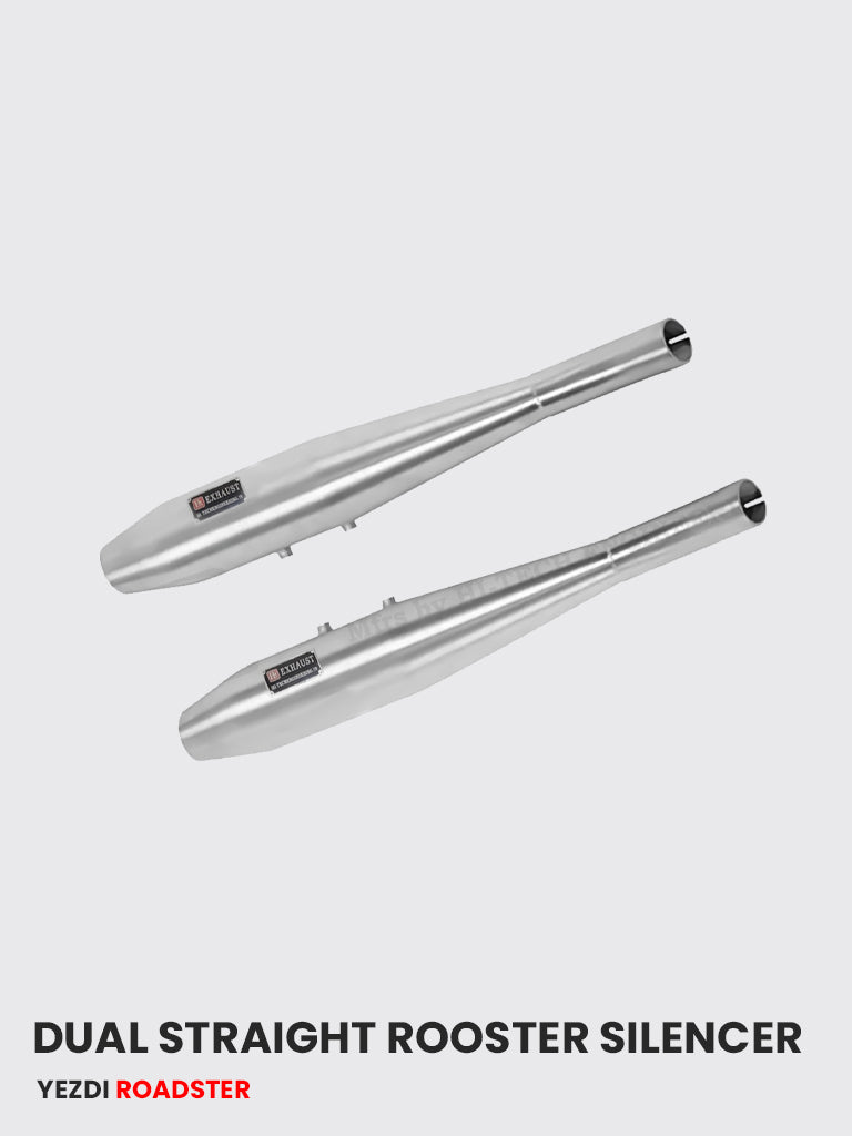 JAWA 42 DUAL STRAIGHT ROOSTER SILENCER  - JW 417