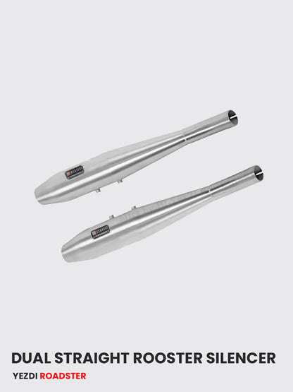 JAWA 42 DUAL STRAIGHT ROOSTER SILENCER  - JW 417