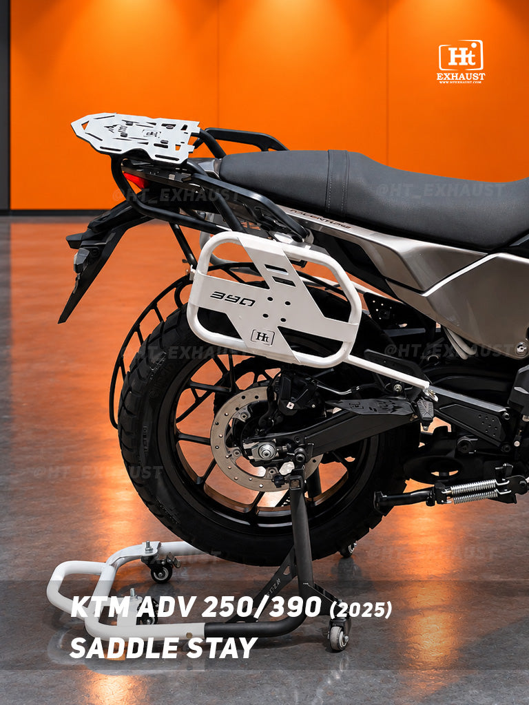 KTM 250/390 Adventure 2025 white saddle stay SB 1257-WHITE - HT Exhaust view 2