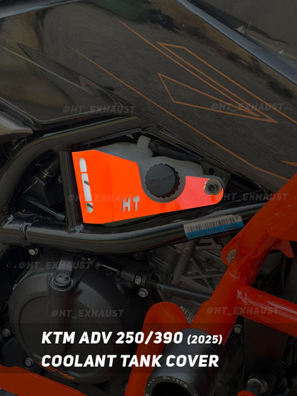 KTM 250/390 Adventure 2025 orange coolant tank cover FTC 127 - HT Exhaust