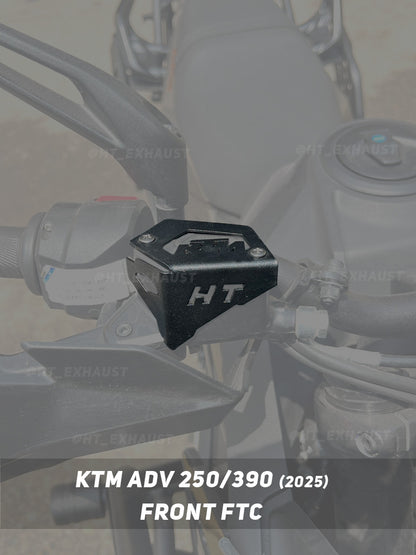 KTM 250/390 Adventure 2025 front fluid tank guard FTC 122 installed - HT Exhaust