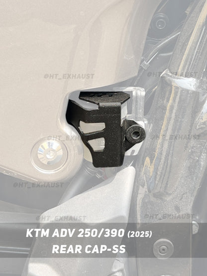 KTM 250/390 Adventure 2025 rear fluid tank guard FTC 123 installed - HT Exhaust