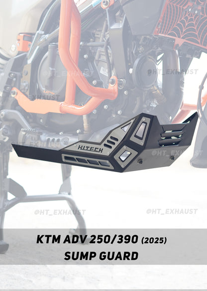 KTM 250/390 Adventure 2025 sump guard SB 1259 installed - HT Exhaust