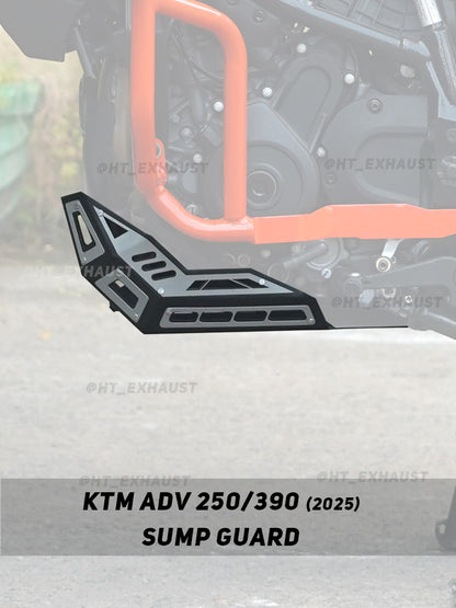 KTM 250/390 Adventure 2025 sump guard SB 1259 side view - HT Exhaust