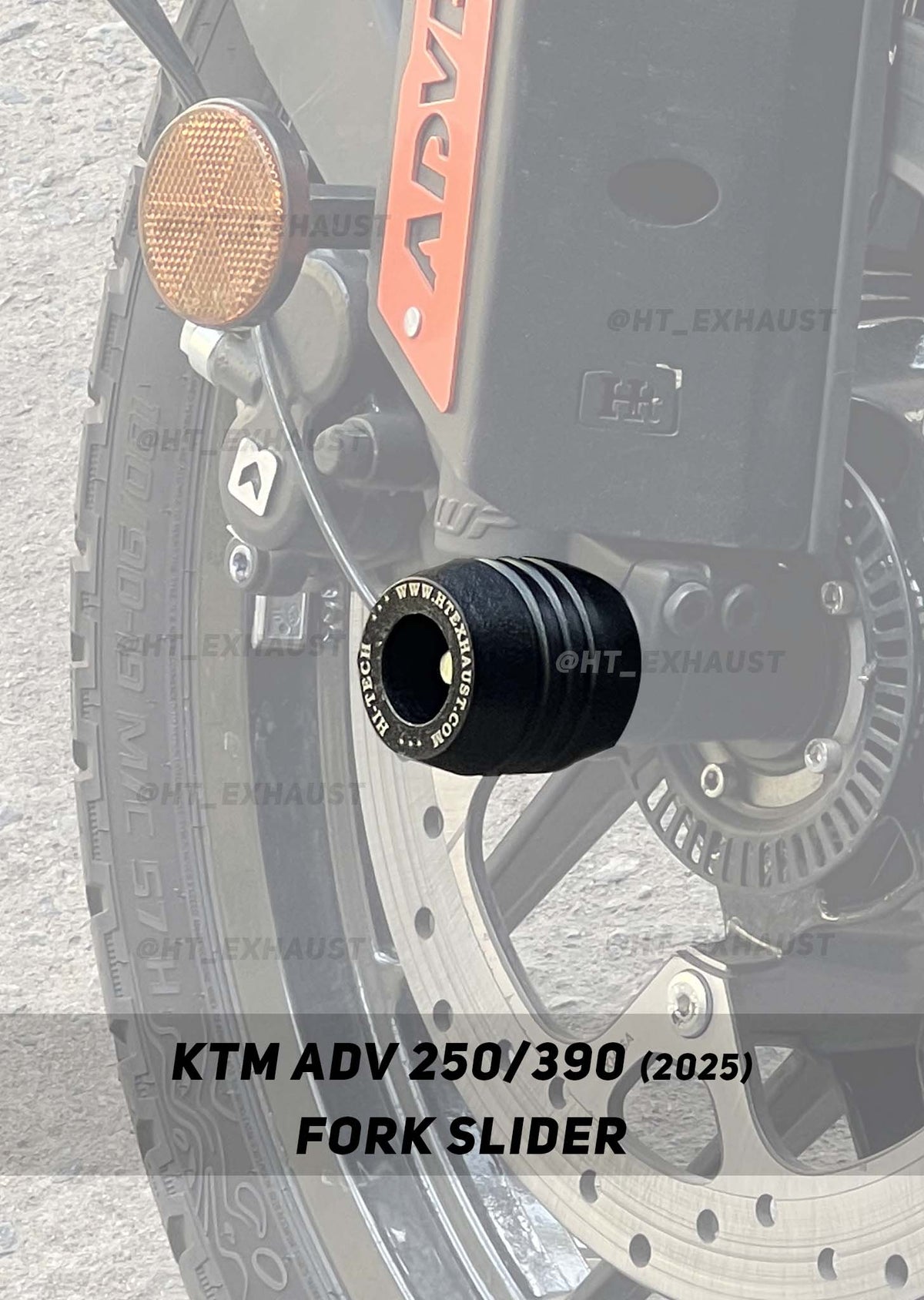 KTM 250/390 Adventure 2025 front fork slider installed - SB 1268 - HT Exhaust