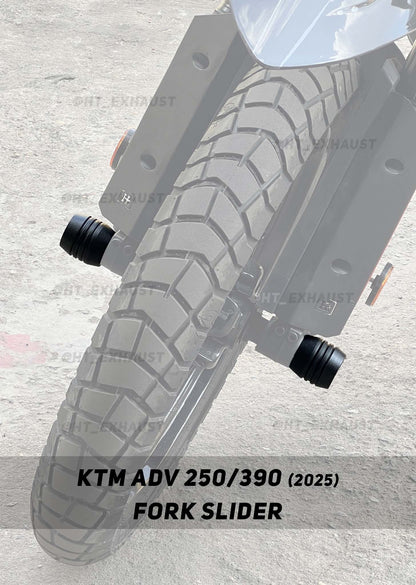 KTM 250/390 Adventure 2025 fork sliders installed front axle protection - SB 1268
