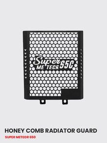 Super Meteor 650 Honey Comb Radiator Guard (Black Matt) - RD 741