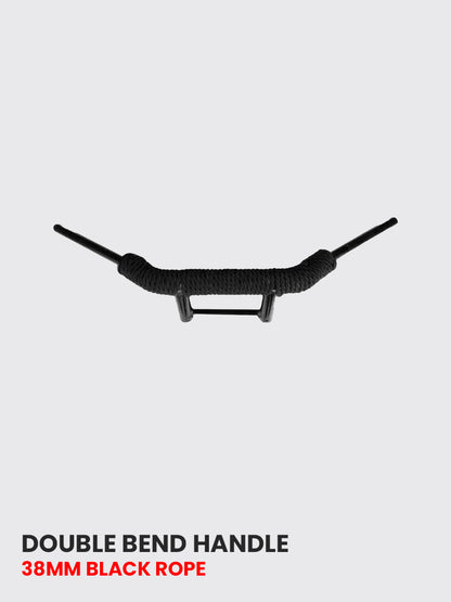 Double Bend Handle 38mm Black with Rope - RE 023BR