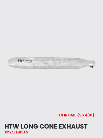 HTW Long Cone Exhaust Chrome (SS 430) - RE 095C
