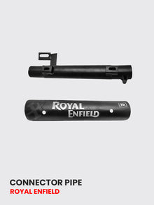 Reborn Classic silencer connector pipe with heat shield ( ROYAL ENFIELD MARK ) - REM 620