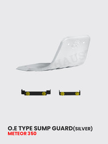 Hitech O.E TYPE SUMP GUARD FOR METEOR AND REBORN CLASSIC SILVER POWDER COATED - REM 653