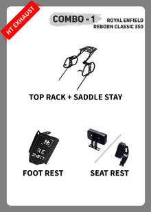 COMBO 1 REBORN CLASSIC TOP RACK SADDLE STAY + FOOTREST + SEAT REST