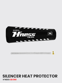 H'NESS CB 350 SILENCER HEAT PROTECTOR BLACK  -  SB 547