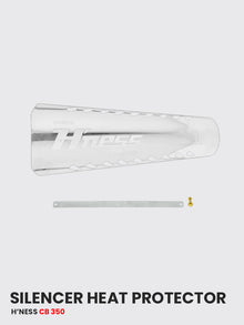H'NESS CB 350 SILENCER HEAT PROTECTOR MIRROR POLISH - SB 548