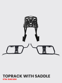 HT Duke 200 250&390 BS6 TOP RACK WITH SADDEL STAY Removable Seat Rest BLACK MATT / SB 558