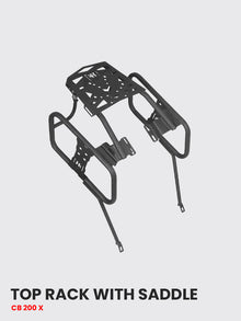 TOP RACK WITH SADDLE STAY FOR HONDA CB 200 X BLACK MATT – SB 690