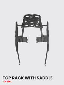 TOP RACK WITH SADDLE STAY FOR HONDA CB 200 X BLACK MATT – SB 690